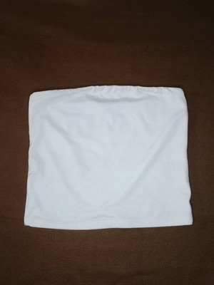 Bershka White Basic Top refurbished, size S/M