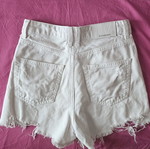 Stradivarius white high-rise denim shorts, size S