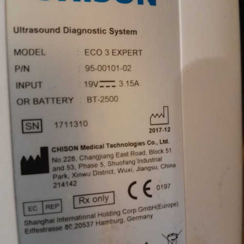 Chison ECO3 Expert portable black and white medical ultrasound new