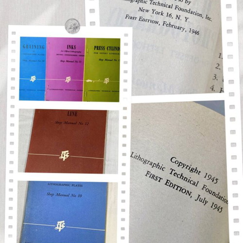 Three Lithographic Technical Foundation Manuals 1945 used