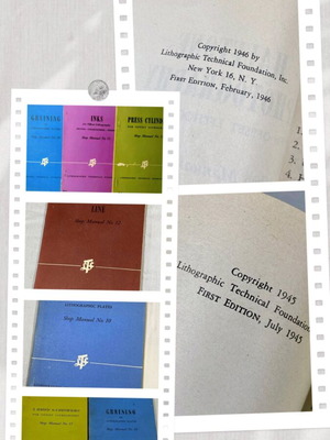 Three Lithographic Technical Foundation Manuals 1945 used