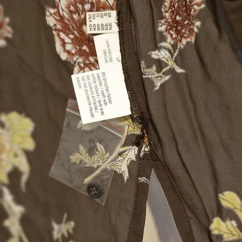 Ulla Popken spring shirt new, beige and brown, size XXXL