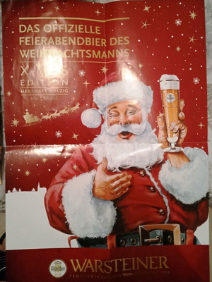 Αφίσα Άγιος Βασίλης από ζυθοποιία Warsteiner καινούργια
