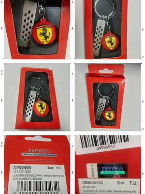 Scuderia Ferrari keychain new, red and silver