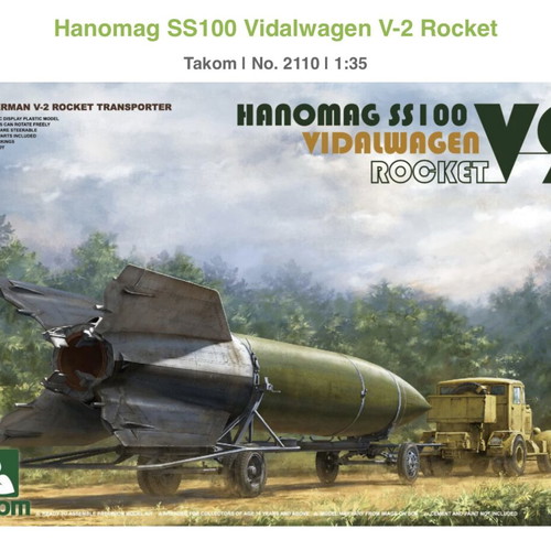Hanomag SS100 Vidalwagen V-2 Rocket model kit new