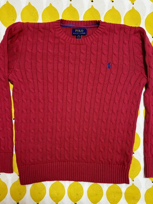 Polo Ralph Lauren cotton sweater new, Nantucket Red, XS-S