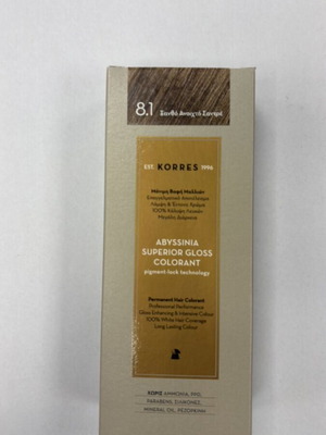 Korres Hair Dye Abyssinia 8.1 Light Blonde Sandre new