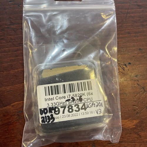 Intel Core i7-5820K 3.30GHz 6-Core 12-Thread CPU used, LGA2011-3