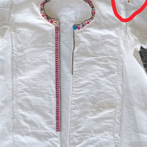 Traditional white shirt dress