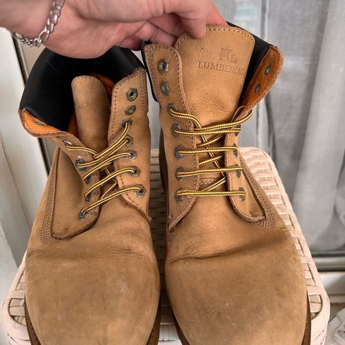 Lumberjack men's boots used, beige, size 46