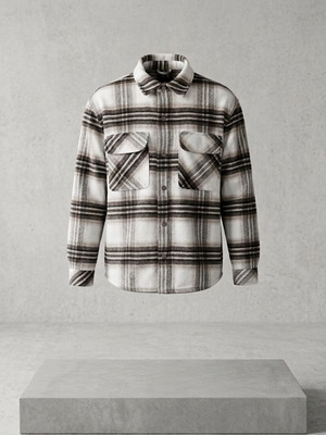 Pull & Bear jacket shirt like new, plaid, size L