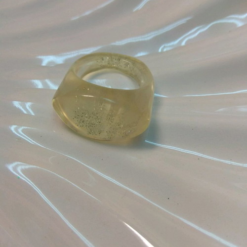 Plastic ring with iridescence no. 8