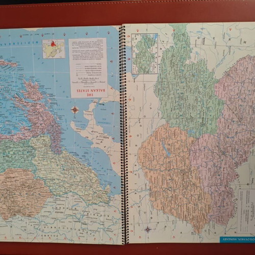 Alcan The World Atlas used, trilingual English German French