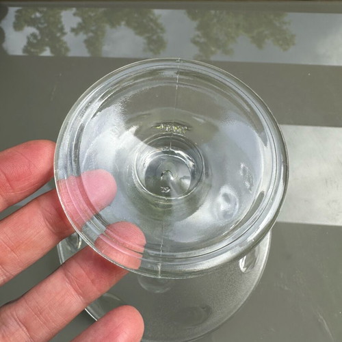 Vintage Italian Frosted Glass Bowl 80s New