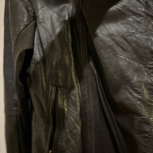 Leather jacket used, dark brown, Made in Italy, size XXXL