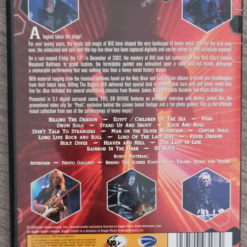Dio Evil or Divine DVD used, DIO concert