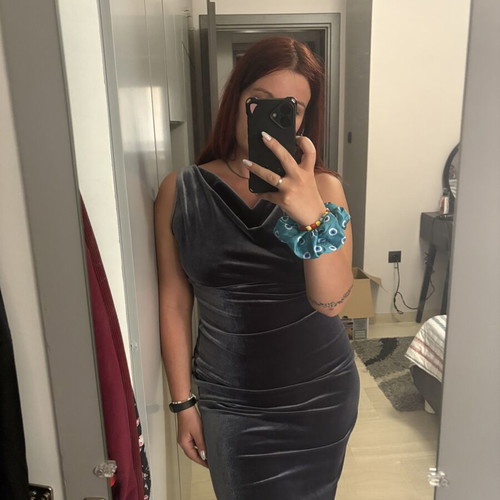 Le Full Made in Italy velvet dress gray anthracite like new