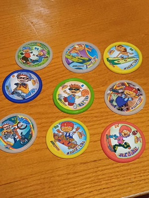 Rocket Power Rollers X-Treme collectible tazos set of 9 used