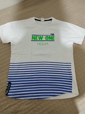 Funky boys' t-shirt like new, white and blue, size 164-166 cm
