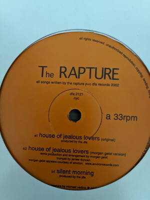 The Rapture House Of Jealous Lovers vinyl used, electronic