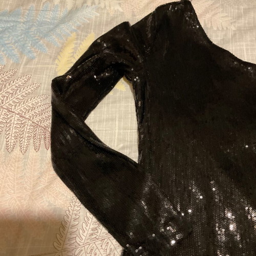 Black one-shoulder sequin evening dress size M like new