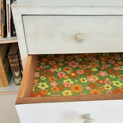 Large solid wood chest of drawers used, 7 drawers
