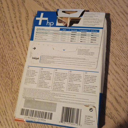 HP Photo Paper Glossy 60 Sheets 10x15 cm like new