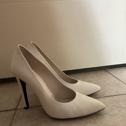 High Heels like new, white, size 37