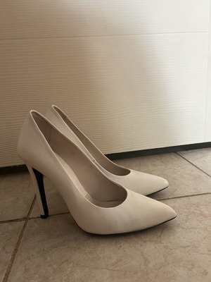 High Heels like new, white, size 37