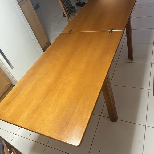 Solid wood kitchen table, extendable