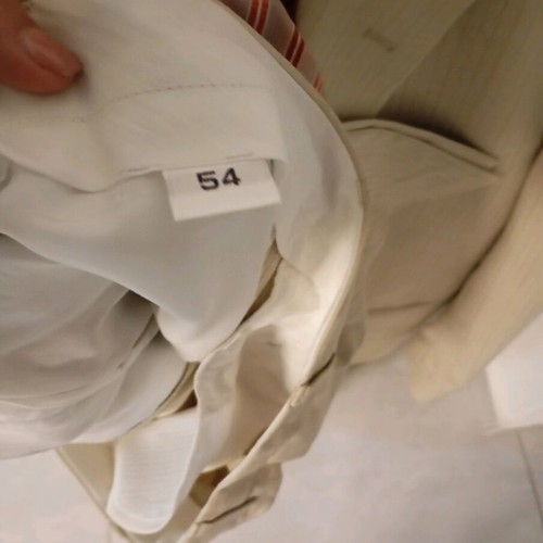 Linen ecru suit set with shirt and tie like new
