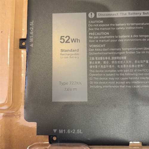 Dell XPS 13-9xxx series new battery 52Wh 7.6V