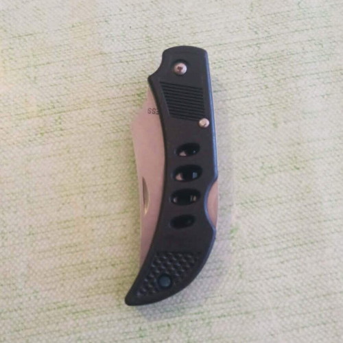 Folding Pocket Knife Stainless Steel lockback with clip like new
