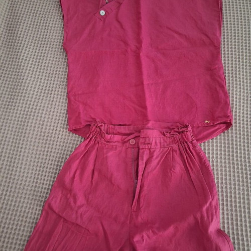 Linen clothing set Regalinas used, pink, M/L