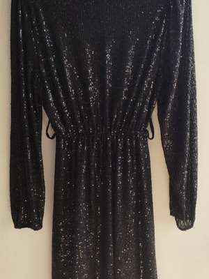 Black dress with sequins like new by A-Style