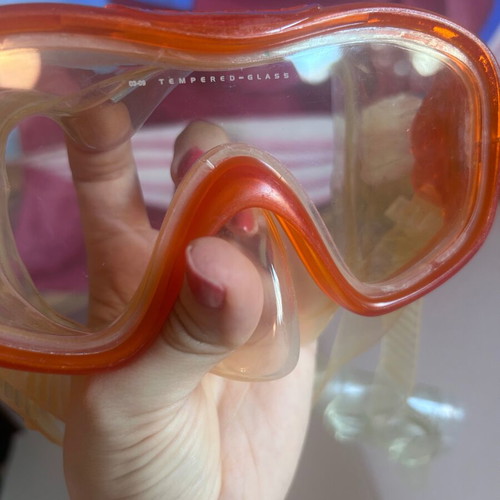 Tribord snorkeling mask and snorkel set with tempered glass