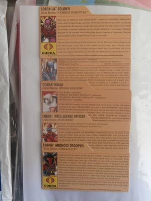 G.I. Joe 25th Cobra Filecards set like new