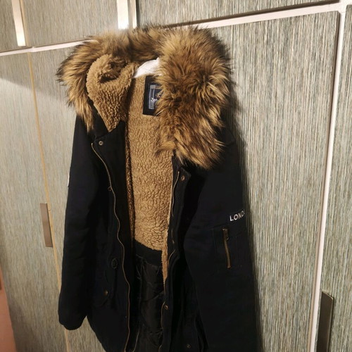 Long jacket used, dark blue, size large