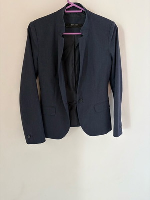 Zara Basic Collection μπλε σακάκι μεσάτο μεταχειρισμένο