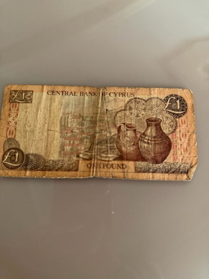 Cyprus pound banknote used