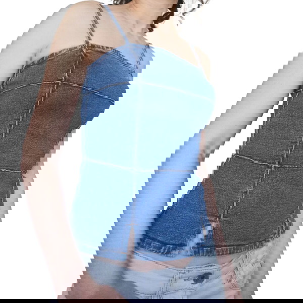 καλοκαιρινό denim μπλουζάκι