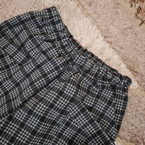 Panteloni-salvari like new one size checkered grey black, thick, 98% cotton