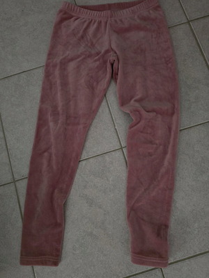Velour women's leggings used, pink, size L