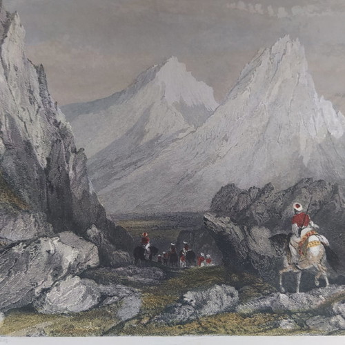 Chalcography Road in the Balkans used, 1830, hand-colored
