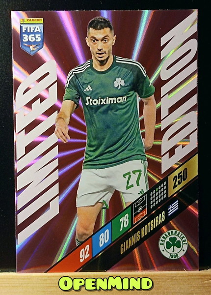 GIANNIS KOTSIRAS LIMITED FIFA 365 2024 ADRENALYN XL ΠΑΝΑΘΗΝΑΪΚΟΣ