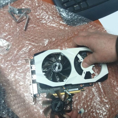 GTX 1650 graphics card used, needs silicone glue for fan base