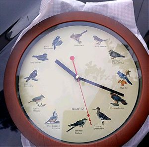 Ρολόι τοίχου με ηχούν πουλιών