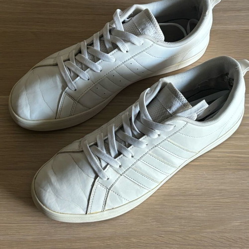 Adidas white sneakers used, size 44