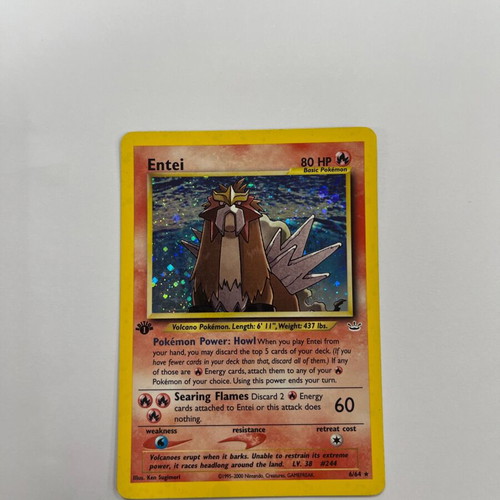 Entei first edition Neo Revelation card used