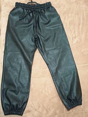 Leather pants like new, elastic with drawstring, size XXXL